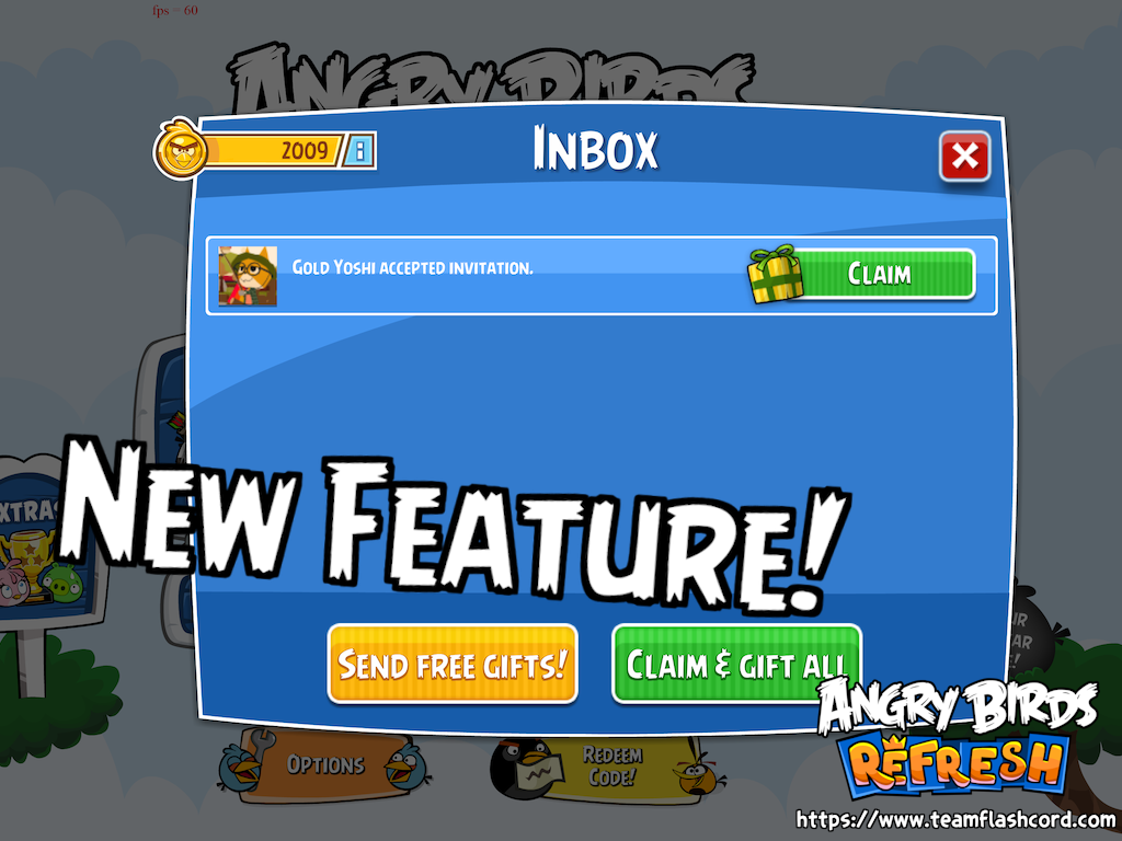 A promotional image showing the Gift inbox with a gift after a friend accepts an invite.